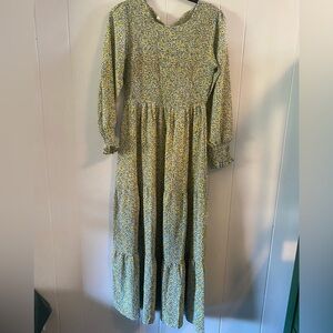 Floral Yellow Maxi Dress